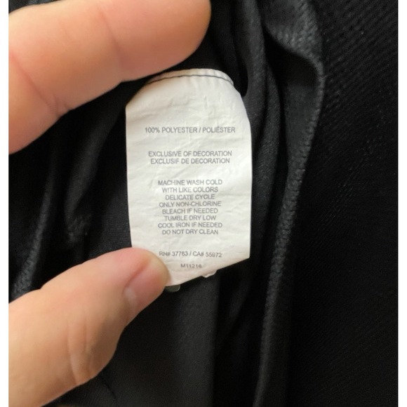 PGA Tour Men's Large Solid Black Long Sleeve Polyester Polo - Picture 5 of 10